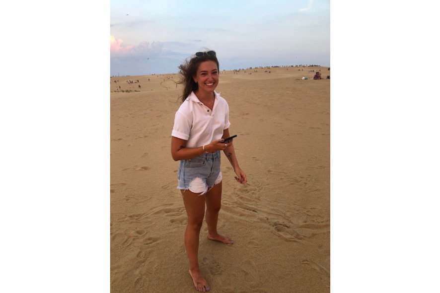 Person standing on a beach