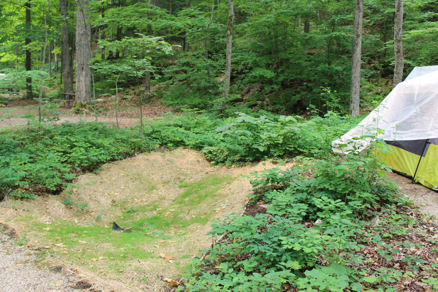 stormwater drainage at a camp site